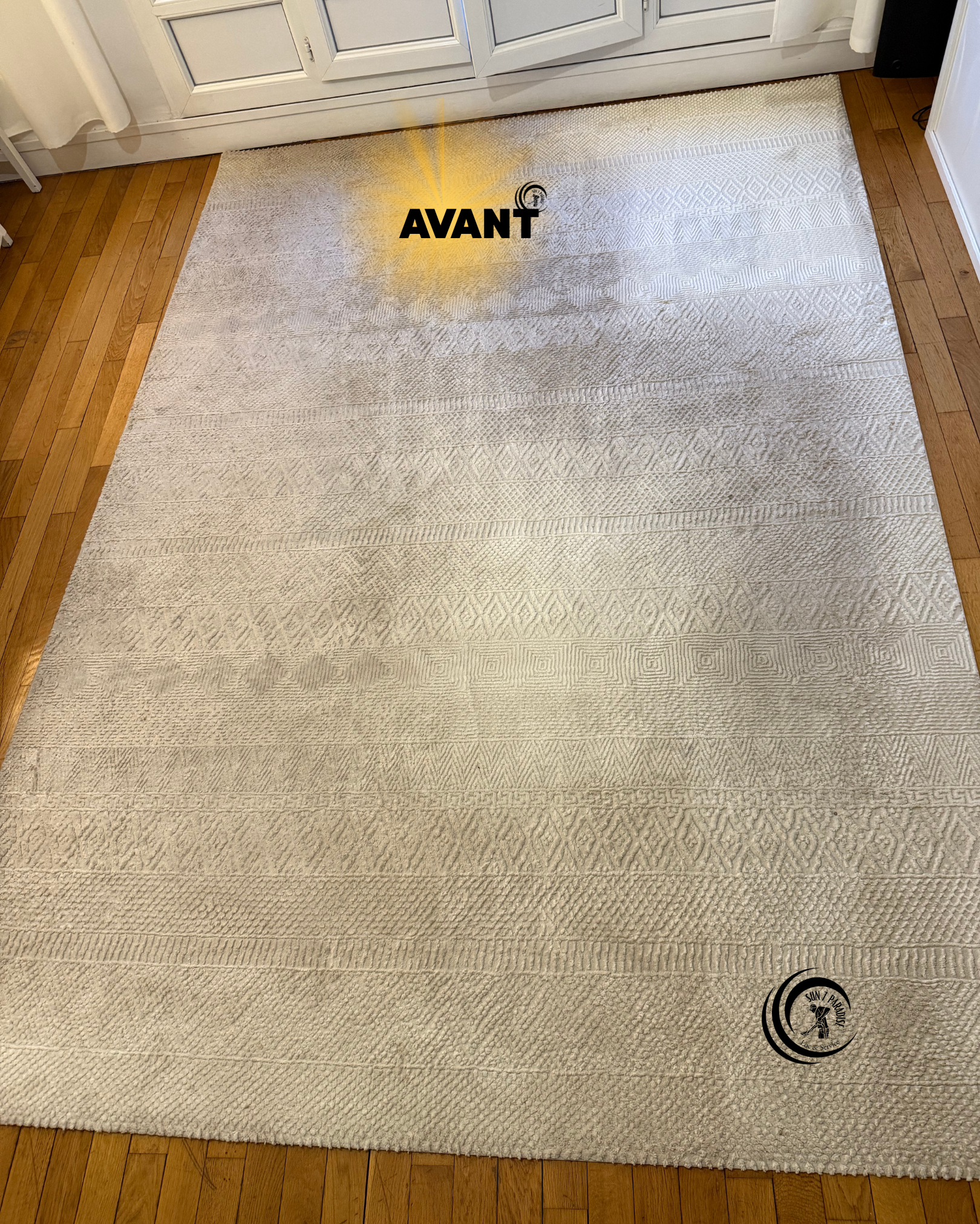 Tapis avant nettoyage à Gentilly (94) avant intervention