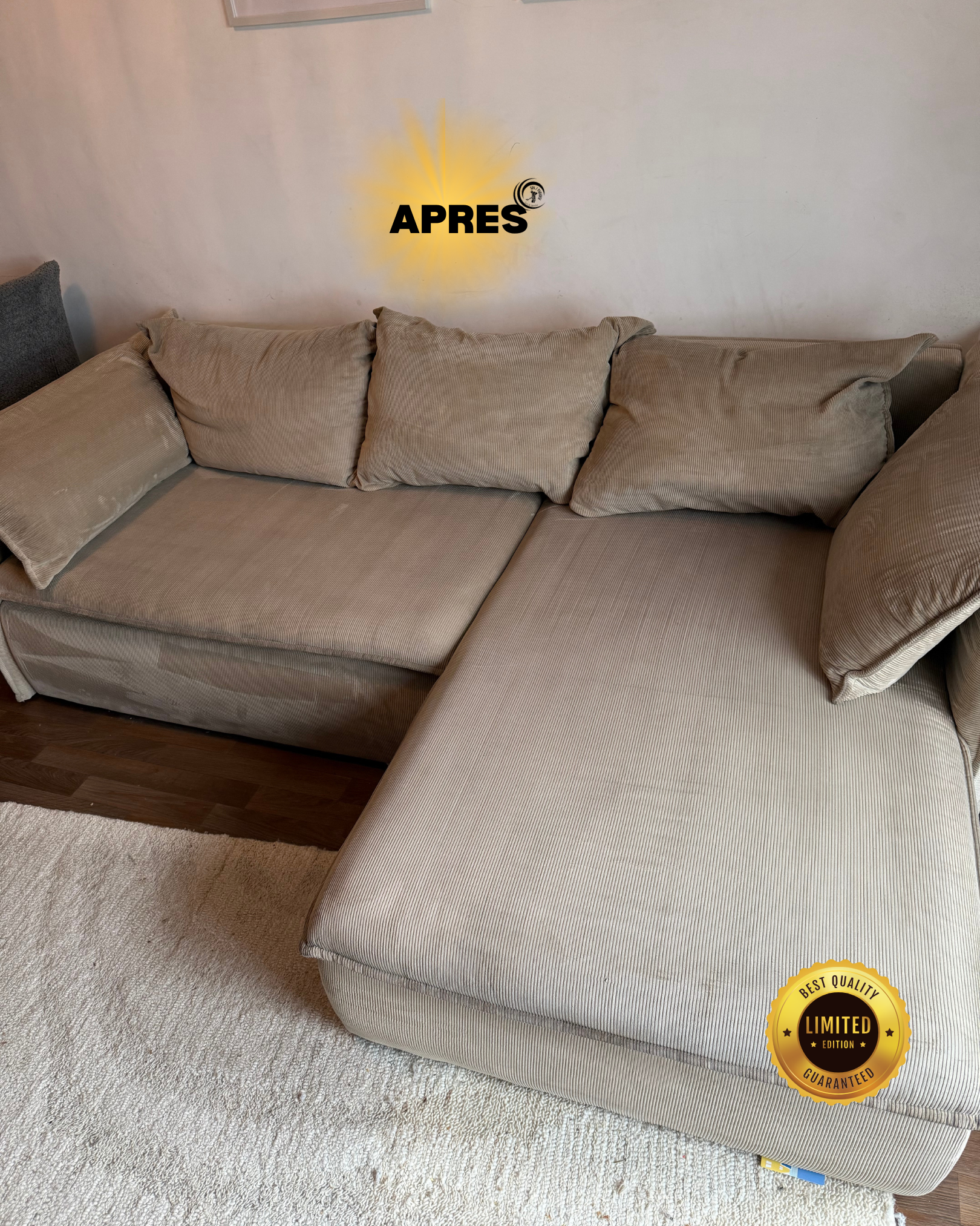 canapé après nettoyage professionnel résultat