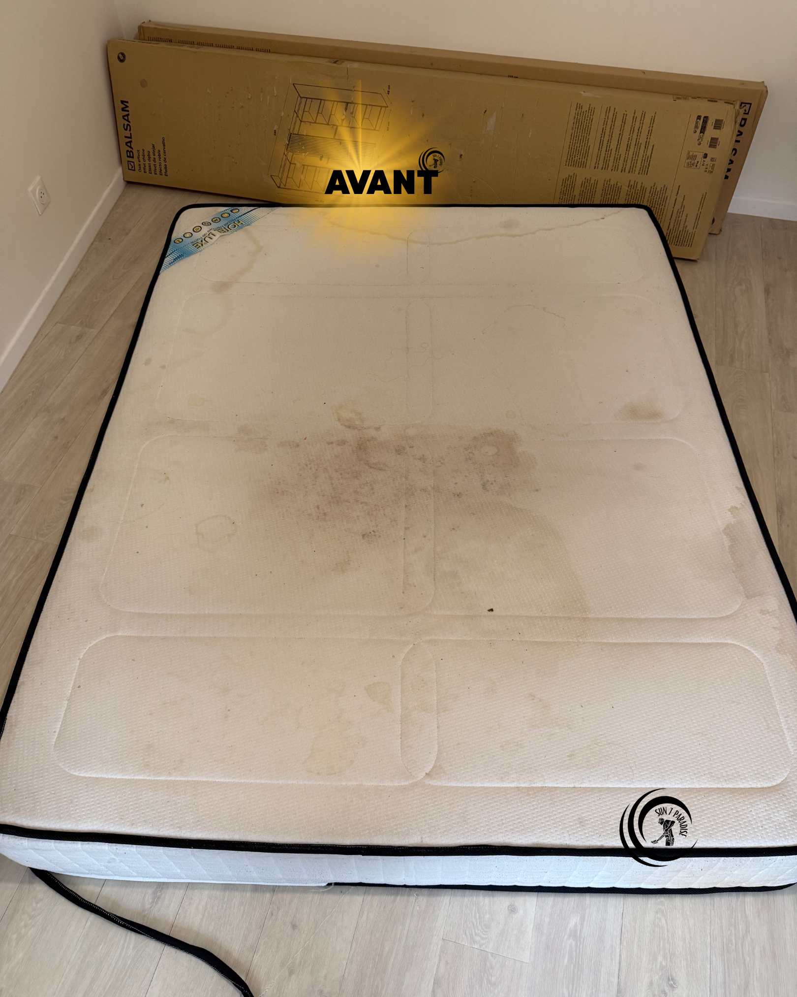 Matelas avant nettoyage à Gentilly (94) avant intervention