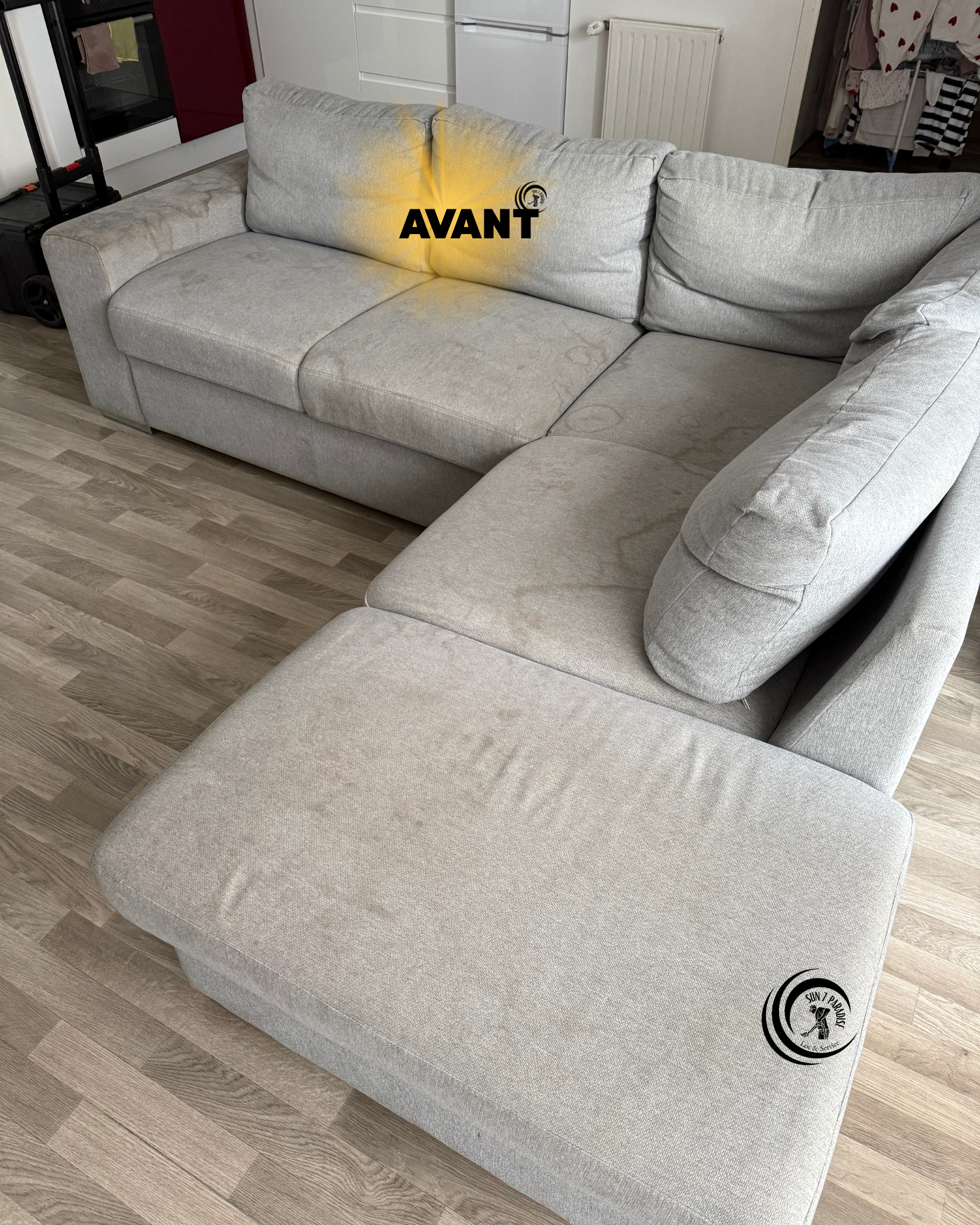 canapé tissu avant nettoyage à domicile